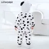 Dalmatyńczyk Cosplay Baby Ubrania Romper Cartoon Puppy Dog Kigurumis Onesie Born Boy Girl Kombinezon Ciepłe Kostium Halloweenowy 211229