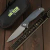 Green thorn CD F3 ns M390 blade TC4titanium handle outdoor camping hunting practical folding knife EDC tool