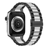 Alça de aço inoxidável para a faixa de relógio da Apple 38mm 42mm relógio de metal 40mm 44mm pulseira esporte para iwatch série 7/6 / SE / 5/4/3 / 2H1123
