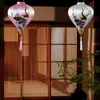 1PC Retro Vintage MidAutumn Silk Lanterns Japan Chińskie Wietnam Lantern Wzór kwiatowy Latarnię na festiwalową imprezę na świeżym powietrzu Q0810256470561