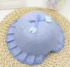 2020 Spring New Striped Butterfly Basin Hat Frill Princess Hatt Baby Solskyddsmedel Hat GC124