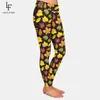 LETSFIND Fashion Women Fitness High Waist Leggings Workout Casual Pants Trousers 3D Maple Leaf Digital Printing Plus Size 211215