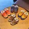 First Walkers First Walkers Winter Baby Shoes Toddlers for Boys Girls Fashion Warm Cotton Ankle Boots Candy Color Anti-slippery Thicken