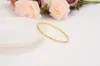 Wholesale Solid Gold GF Ethiopian Bracelet Bangle Dubai Jewelry Big Circle Bangles Wedding Bridal Women Gifts