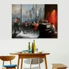 Handgemalte zeitgenössische Ölgemälde MUMMELSAUM MIT Sehen Sie sich auf Skyline Willem Haenraets Kunstwerke Impressionismus Leinwand Kunst für Büro Wanddekor