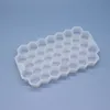 37 Cubitos de hielo Herramientas congeladas Hornet Nest Forma Frozens Bandeja Cubo Molde de silicona Bar Bebidas para fiestas Molde Herramienta de pudín con tapa T10I66