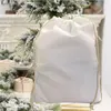 Natale grande sublimazione in bianco sacco di Babbo Natale in cotone con coulisse borsa regalo personalizzata per caramelle fai da te decorazione per feste7236943