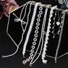 Moda Kryształ Pearl Naszyjniki Dla Kobiet Vintage Bow Knot Flower Monety Choker Naszyjnik Temperament Biżuteria 2020