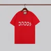 2021 Ünlü Marka Yüksek Kalite Pamuk Yuvarlak Boyun erkek T-Shirt Avrupa ve Amerikan Moda Mektuplar Baskılı Logo Yaz Rahat Çift Kısa Kollu # 56