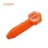Waxmaid 4.3 inches Freezable Silicone Ice Spoon smoking Pipe six mixed colors with a gift box ship from CA warehouse