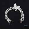 Gioielli moda intarsiato Bracciale intelligente grande farfalla Cuba intarsiato braccialetto di diamanti