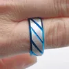 8MM Stainless Steel Gold Silver Blue Black Color Finger Band Rings For Men Party Club Wear Birthday Jewelry