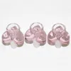 Thick heart shape Glass Bowl Herb Dry Oil Burner Hookahs 14mm 18mm male For Smoking Tools Accessories water Bong