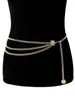 Allmatch Designer Retro Gouden Riemen voor Dames Broeksbanden Multilayer Lange Kwast voor Feestsieraden Jurk Taille Ketting Munt PRGN2143409