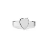 2021 Высококачественный экстравагантный простой сердечный кольцо кольцо золото серебряные цвета розы цветов из нержавеющей стали кольца модные женщины -дизайнер je300q