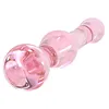 Anal leksaker rosa glas dildo pärlor butt plug skönhet sexiga leksaker sexprodukter buttplug anus stimulator dilator 1125