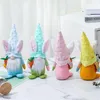 Newaster Bunny Gnome Party Plush Scandinavian Dekoracje Nordic Dwarf Figurki Tabela Gnomes Lalki Ozdoby RRF12302