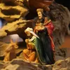 Zayton Nativity Scene SET Christmas Gift Holy Family Statue Christ Jesus Mary Joseph Catholic Figurine Xmas Ornament Home Decor 211027