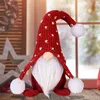 Kerst GNOME POP Ornamenten staande pluche poppen vakantie decoraties 5 stks HH21-812