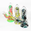 hookahs Monster eyes water pipe silicone smoking dab rig bubblers pipes glass beaker bong shisha hookah set heat resistant