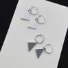 Designer Letter Triangle Stud Long Dangler Black White Dangle Earrings Fashion Jewelry Wedding Luxury Crystal Earring Gifts285u