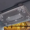 1 Pcs Car Paper with Chrysanthemum Crystal Tissue Box Cae Interior Decoration Accessories for Sun Visor Type