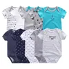 5 pçs / lote nascido 100% algodão unicórnio 0-12m bebê meninos roupas bodysuits meninas vestuário roupas de bebe 210816