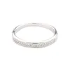 Äkta 14k vitguld mikro inlaid diamantring för kvinnor krona zircon bröllop förlovnings årsdagen fina smycken kluster ringar