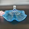 Wall Lamp Arrival Hand Blown Glass Plates Blue Colored Home Lamps