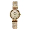 Wristwatches Women's Elegant Pearl Quartz Wristwatch CZ Stone Paved Brand Female Student Watch Waterproof Jewelry Gold Silver
