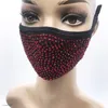 Moda Bling Diamentowa Maska Ochronna 18 Kolory PM2.5 Dustoodporne maski do twarzy zmywalne wielokrotnego użytku z dżetów RRE9480