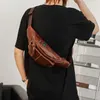 Cuoio dell'unità di elaborazione all'aperto sexy rivetti marsupio borsa petto marsupio viaggio cassiere cintura borsa donna hip-hop rock punk uomini portafogli