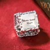 100% 925 argent sterling métal maison en pain d'épice Noël émail rouge perle de charme convient aux bracelets de charme de bijoux Pandora européens