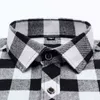 Autumn Casual Men's Flannel Plaid Shirt Brand Male Business Office Red Black Checkered Long Sleeve Shirts Clothes 220124