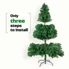 Grote Kerstboom Kunstmatige Kerstboom 5,5 / 6 / 7ft Indoor en Outdoor Kerstfeest Vakantiedecoratie Xmas Navidad Gift 211112