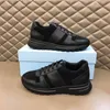 Men Shoes Designers Lided Sneakers Leather Platform Trainers Metal Metal Shoes Black Nylon Casual Shoes Runner Treinner com Box 276