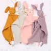 Soft organic cotton muslin bunny rabbit animal Newborn Pacify Towels Bibs Soothers towel Robes M3604