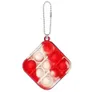 50 stks Simple Dimple Push Keychain Sensory Kid Fidget Toy Stress Bubble Sleutelhanger Duw Bubble Board Finger Pendant