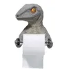 Boîte à mouchoirs Creative résine support mural porte-papier hygiénique dessin animé dinosaure serviette chambre rouleau Statue salle de bain décor 210709