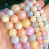 Other Natural Stone Round Colorful Jades Chalcedony Beads Loose Spacer For Jewelry Making Diy Necklace Bracelet 6/8/10/12mm Rita22