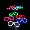 LED Luminous Okulary Buddy Strona Dance Activity Bar Muzyka Festiwal Cheer Rekwizyty Flashing Spectacles Net Red Zabawki GYQ