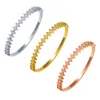 Bracelets jonc pour femme multicouche manchette en forme d'éventail cuivre métal or luxe manchettes bracelets de créateur bijoux à la mode