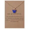 Mignon papillon pendentif collier femmes Simple alliage clavicule colliers 2021 été bijoux accessoires de mode avec carte-cadeau