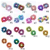 Women Fashion Metallic Laser Hair Tie Elastic Scrunchies Ponytail Holder Girls Hairband Hairs Rope Rings 50pcs