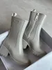 Vrouwen Designer Platform Rubber Rain Boots Rain Boots Betty Rain Boot in PVC met Zipper Mohair Sock High Boot Fashion Outdoor Casual Shoes No327