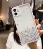 Luxury Bling Foil Glitter Hard PC TPU Cases For Iphone 13 12 Mini 11 Pro Max XR XS X 8 7 6 Iphone13 Star Gradient Transparent Confetti Sequin Flake Clear Phone Back Cover