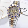 Iced out Watches Women Hip Hop Bling Diamond Mens Business Watch Alloy Quartz Fashion Ladies Pols Watch8353959