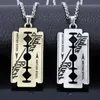 Dongsheng Music Band Judas Priest Necklace Razor Blade Shape Pendant Fashion Link Chain Necklaces Friendship Gift Jewelry Chains4956250