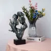 VILEAD Retro Abstract Figures Vintage Bust Statue Resin Crafts Figurines Home Decoration Living Room Interior Office Desk Decor 211101