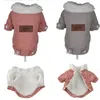 Cão vestuário quente inverno cães roupas lã veludo casaco de veludo hoodies para pequena cão médio À prova de vento roupas para animais de estimação roupa dupla camada de algodão puppy jaqueta 2 pcs hh21-816